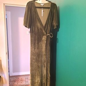 Baltic Born Wrap Velvet Dress